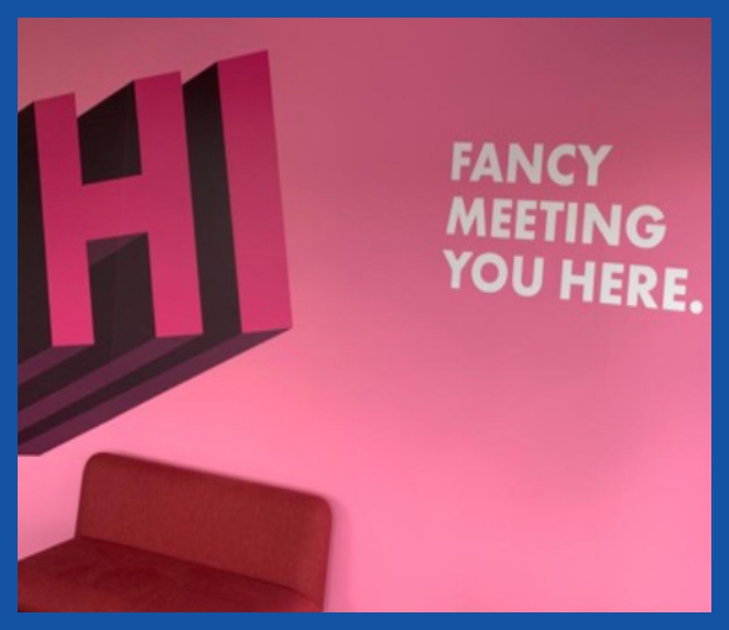 'Hi, fancy meeting you here' wall poster
